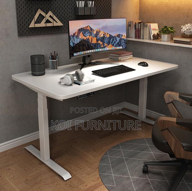 Office Desk : 1.2m White Electric Height-Adjustable Standing Desk - thumbnail 4