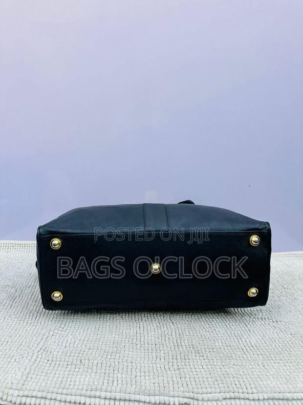 Black Classic Leather Duffle/Travel Bag - High Quality - thumbnail 2