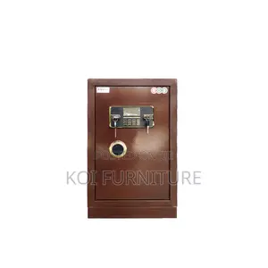 Office Safe : 80kg Heavy-duty Brown Steel Fireproof Safe