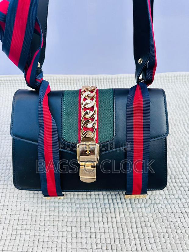 Authentic Gucci Sylvie Small Shoulder Bag - Black Leather