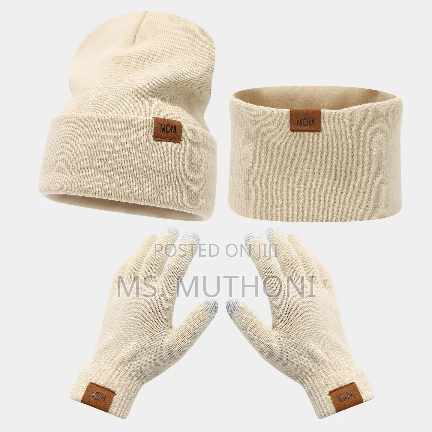 3pcs Knitted Winter Set (Beanie , Scarf , Gloves )