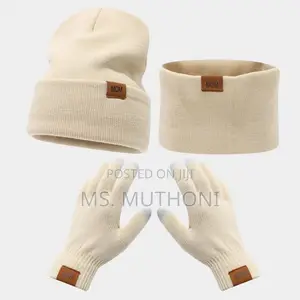 3pcs Knitted Winter Set (Beanie , Scarf , Gloves )