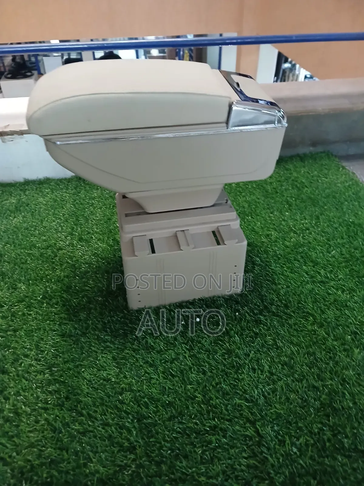 Premium Beige Car Armrest Box Universal Center Console Storage