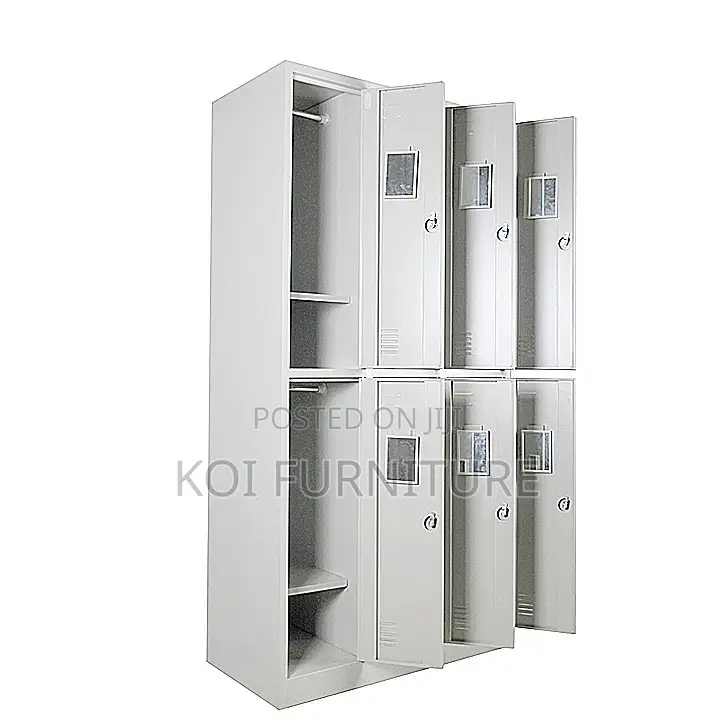 Office Chair : White 6-Door Steel Locker Cabinet