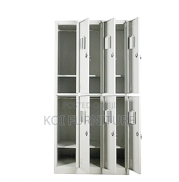 Office Chair : White 6-Door Steel Locker Cabinet