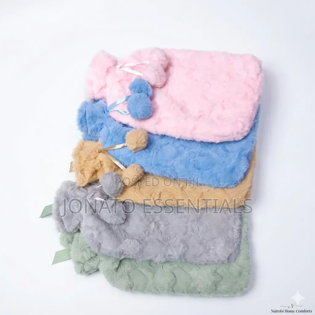Plush Hot Water Bottle With Removable Fur Cover