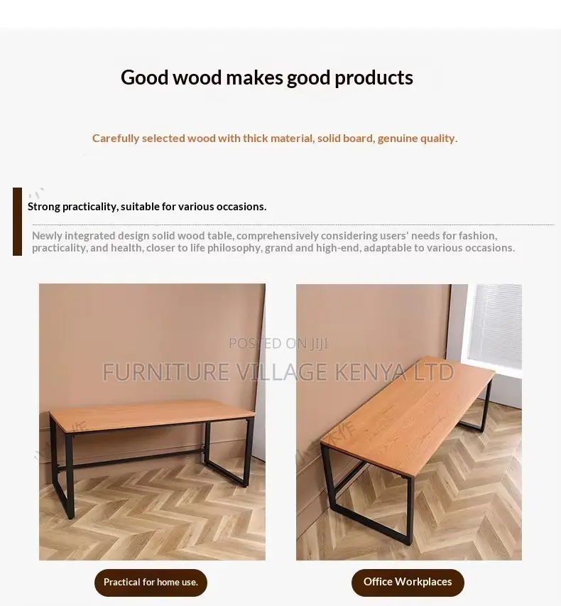 1200mm Solid Wood Generic Home Study Desk