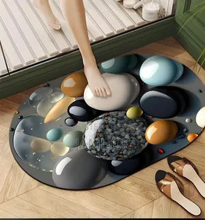Oval Rubber Slip-Resistant Bathroom Mat - Gw