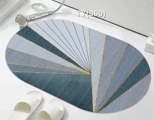 Oval Rubber Slip-Resistant Bathroom Mat - Gw