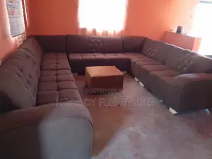 Brown U Sofa Set