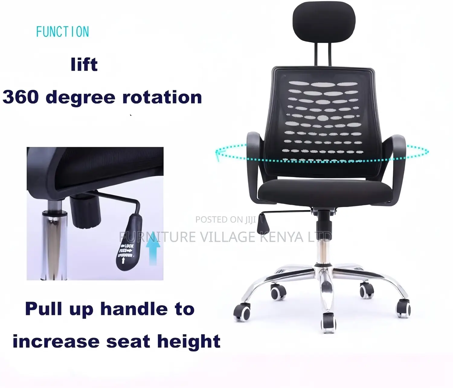 Ergonomic Executive Office Chair With Backrest