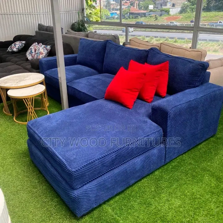 Blue L Sofa Seat