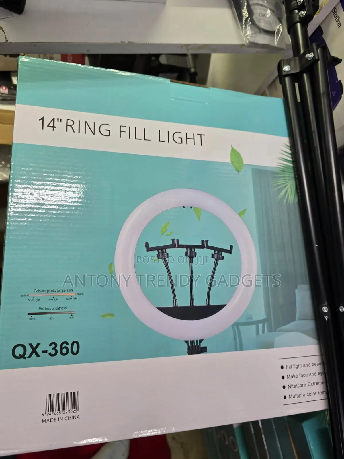 Qx-360 Led Ring Light Usb Dimmable Photography Light