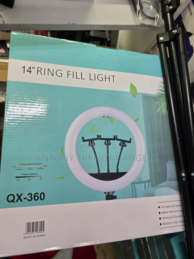 Qx-360 Led Ring Light Usb Dimmable Photography Light
