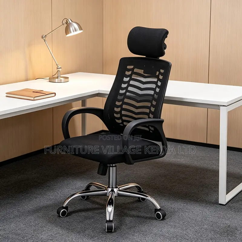 Swivel Staff Ergonomic Study Chair With Headrest
