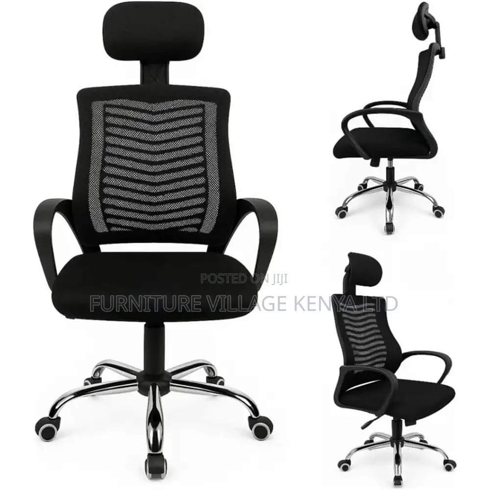 Swivel Staff Ergonomic Study Chair With Headrest