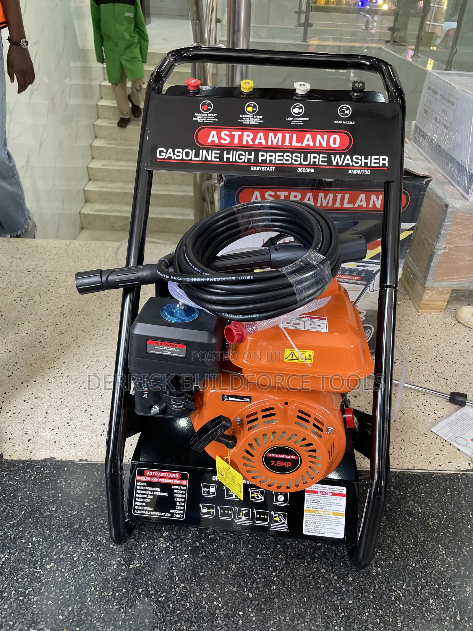 Astramilano 7.5hp High Pressure Petrol Car Wash Machine