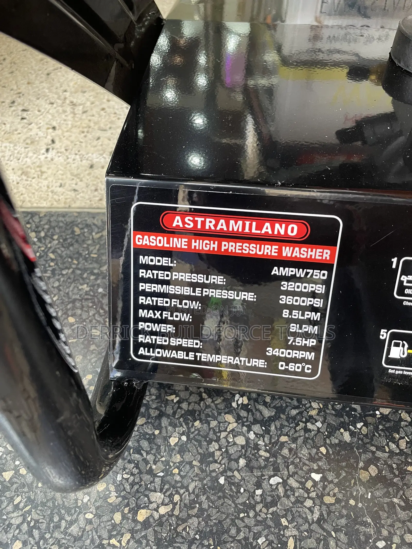 Astramilano 7.5hp High Pressure Petrol Car Wash Machine