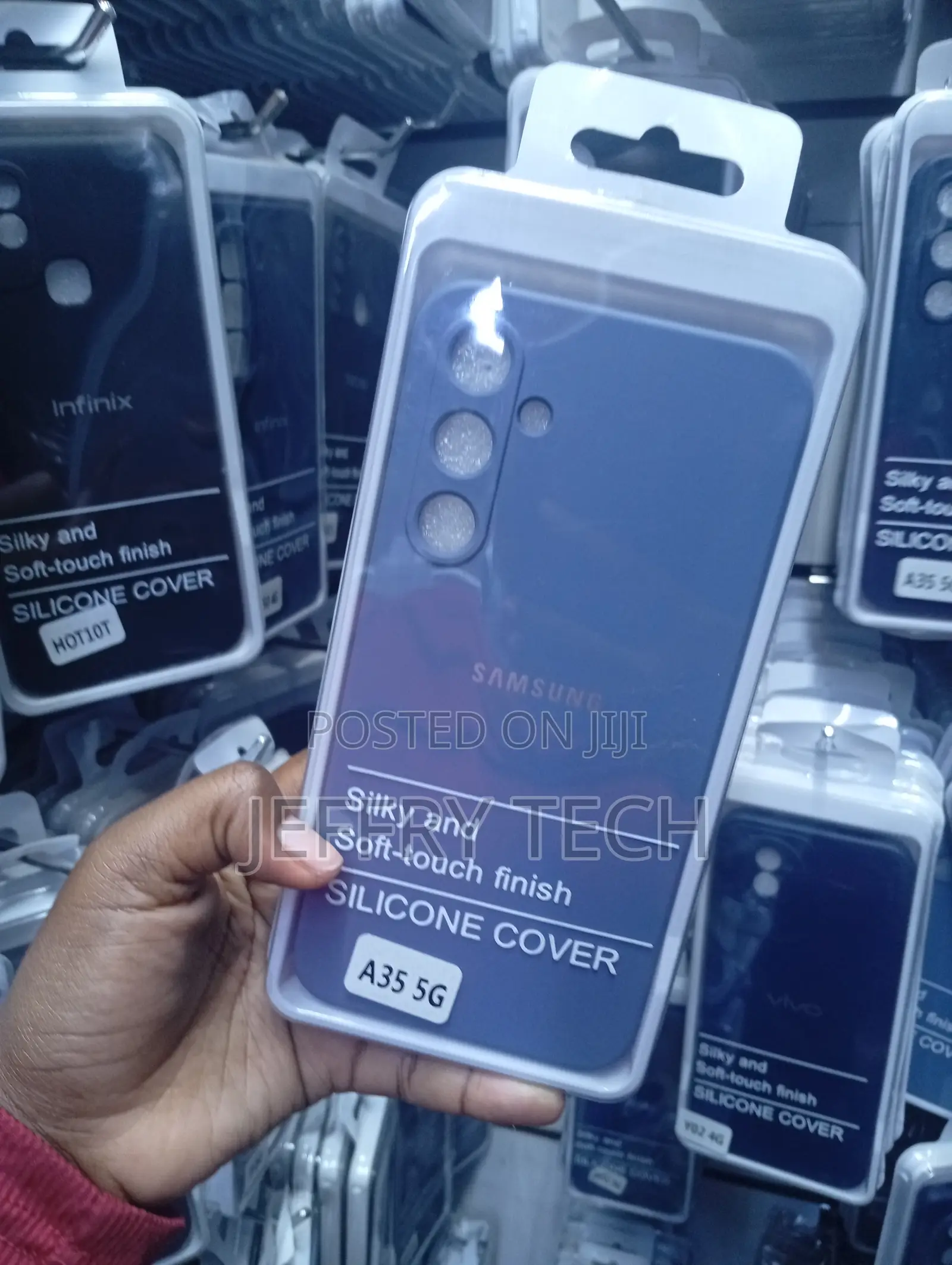 Samsung Galaxy A35 Blue Silicone With a Matte, Soft-Touch Finish Cover