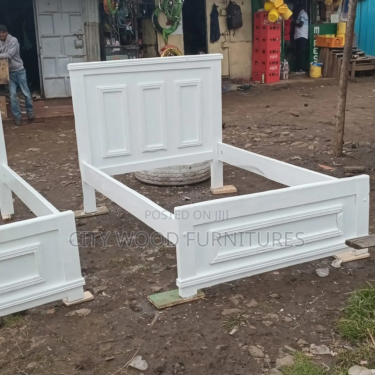 White Wood Bed 5x6