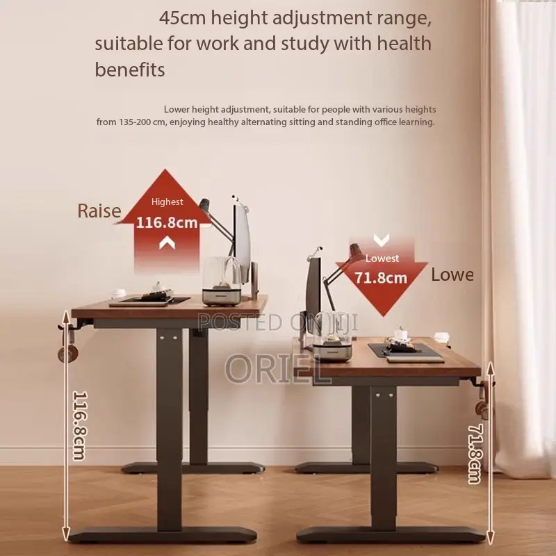 Office Desk : Office 2metres Electric Standing Adjustable Height Desk