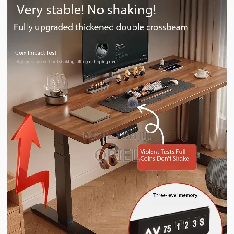 Office Desk : Office 2metres Electric Standing Adjustable Height Desk