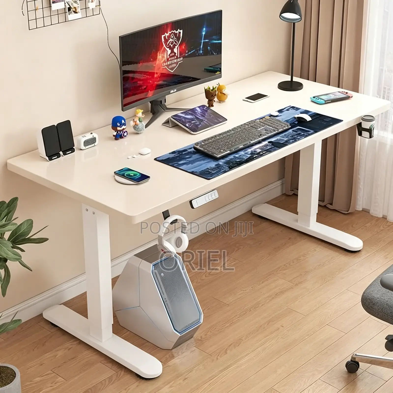Office Desk : Office 2metres Electric Standing Adjustable Height Desk