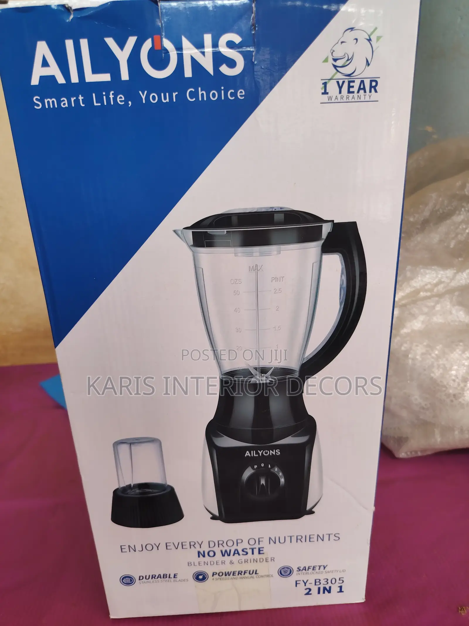 Ailyons Blender With Grinder