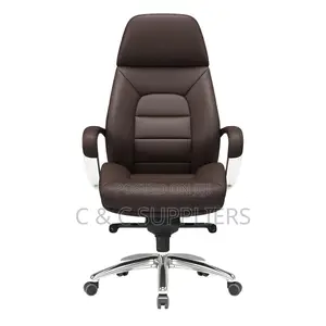 Elegant Silver Executive Chair With Lumbar Support Casters Included