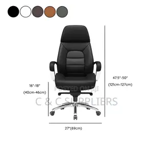 Elegant Silver Executive Chair With Lumbar Support Casters Included