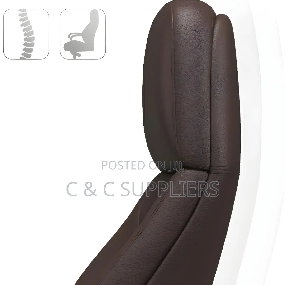Elegant Silver Executive Chair With Lumbar Support Casters Included