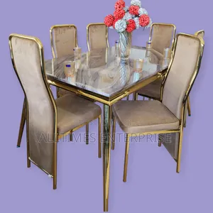 Modern Executive 6 Sitter Marble Dinning Table