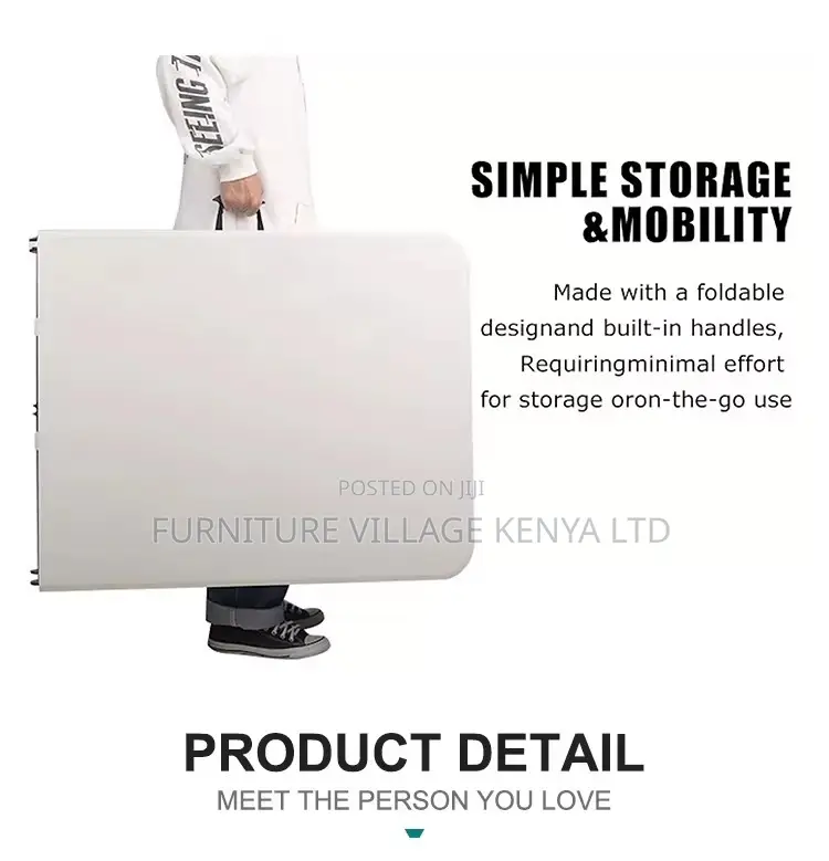 1.8m Folding White Outdoor Portable Plastic Table