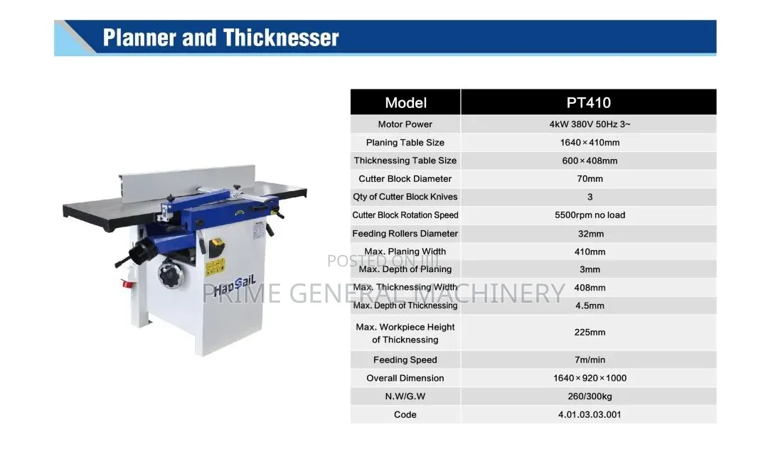 Woodworking Surface Planner and Thicknesser
