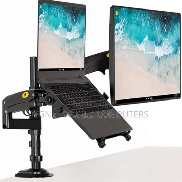 Monitor Arm With Laptop Tray 360 Degree Swivel Tilt