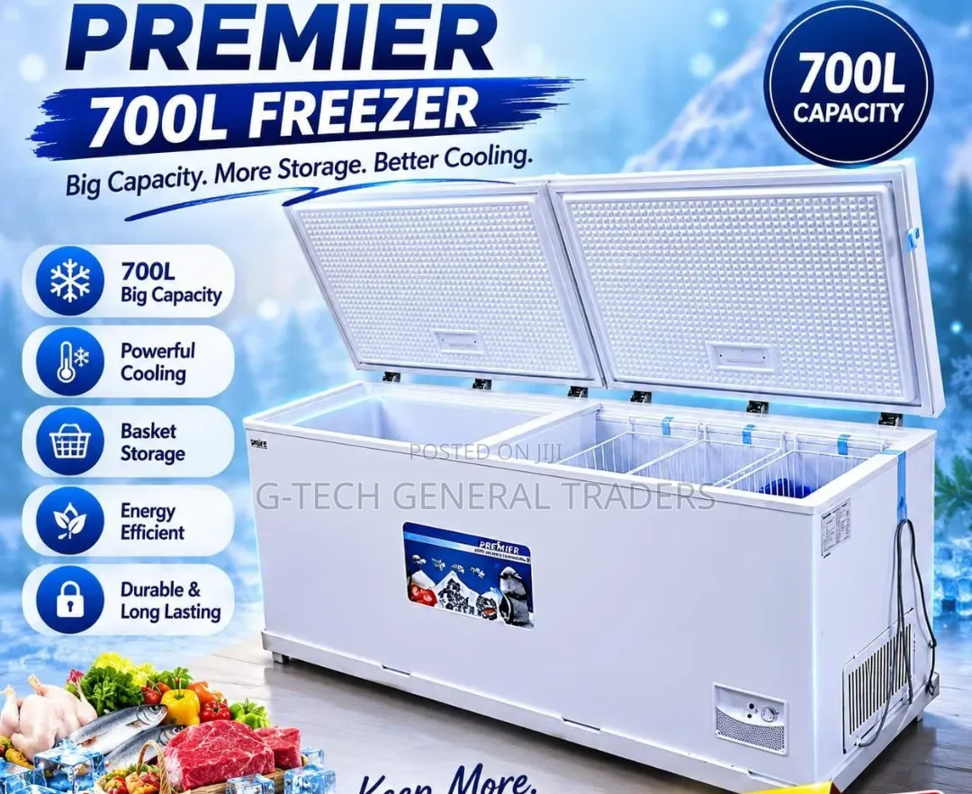 Premier Jumbo Size Improved Quality 700l Energy Saver Chest Freezer