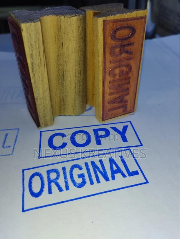 Copy and Original Rubber Stamps