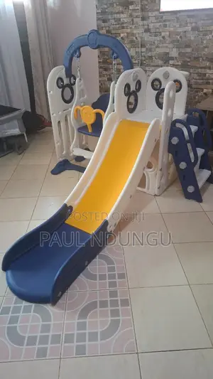 Kids Swing and Slide Set With Basket Ball Hoop (197cm *152cm*124cm)