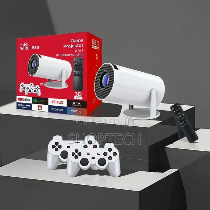 Hy300 Android 13 Gaming Projector With Gaming Console