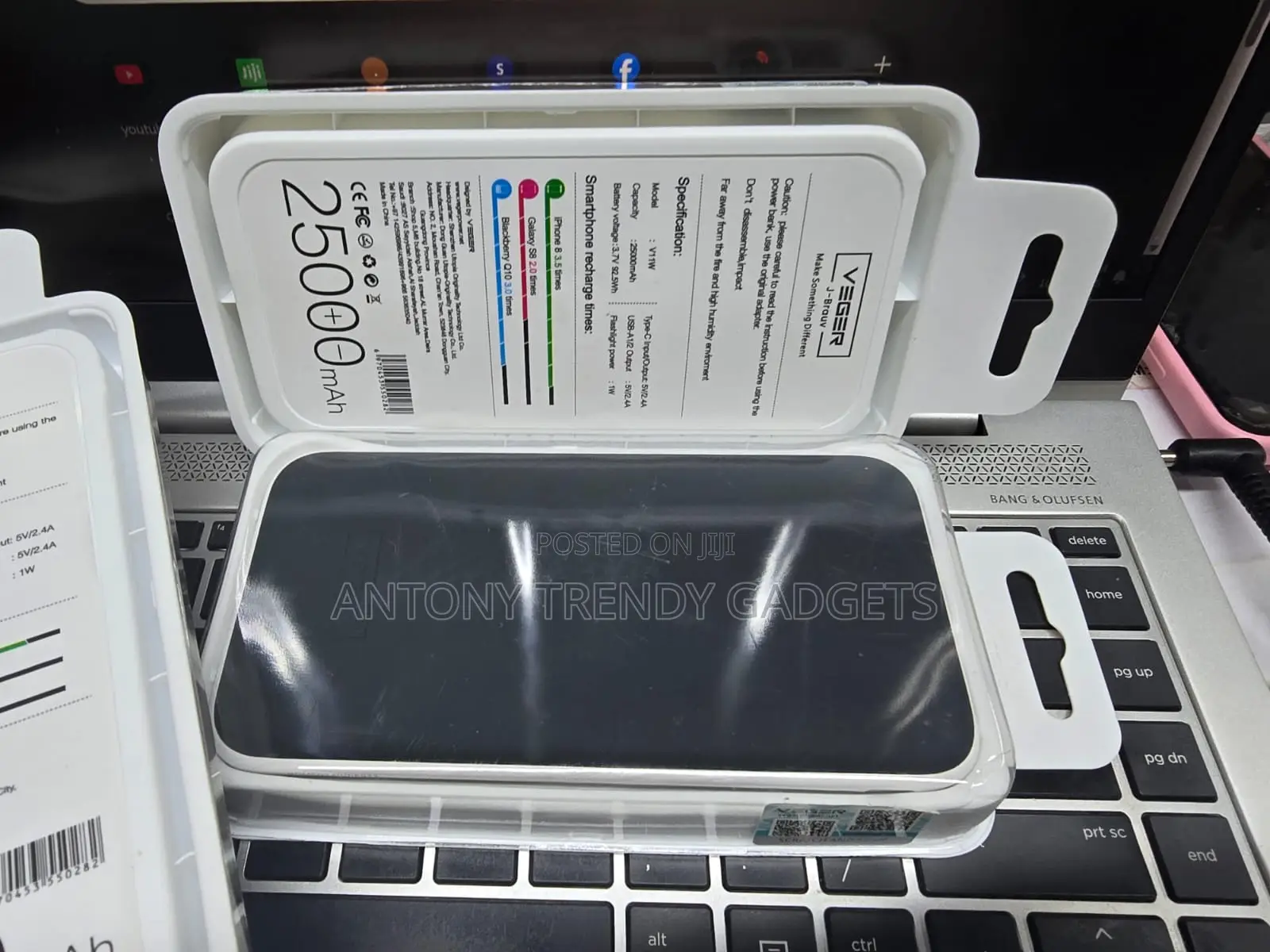 Veger V11w Power Bank 25000mah Portable Battery Charger