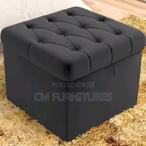 Modern Black Poufs