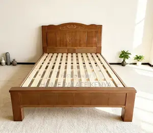 King Size Bed: Mahogany Bed With 10inch Matress and 2 Nightstands