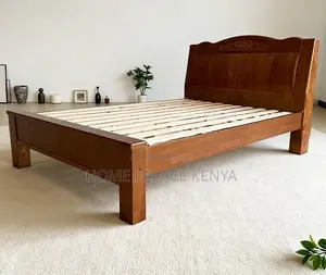 King Size Bed: Mahogany Bed With 10inch Matress and 2 Nightstands