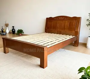 King Size Bed: Mahogany Bed With 10inch Matress and 2 Nightstands