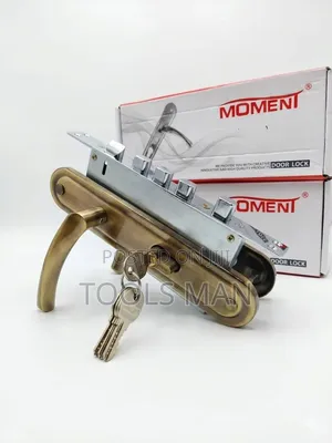 Momenti Heavy Duty 4-Bullet Mortise Door Lock - Antique Brass.