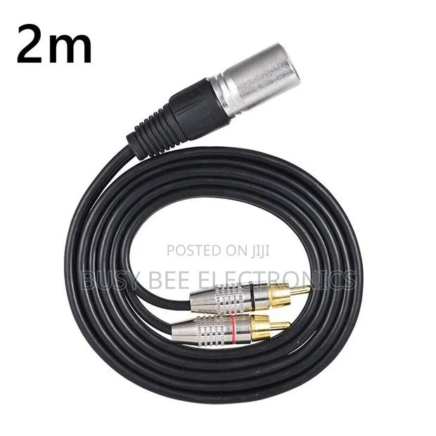 2m XLR Male to 2 X Phono Phonos Rca Rcas Plug Cable Adaptor - main view