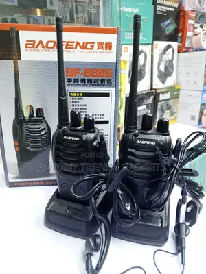 Baofeng Bf-888s Two Way Radio Pair With Earpieces