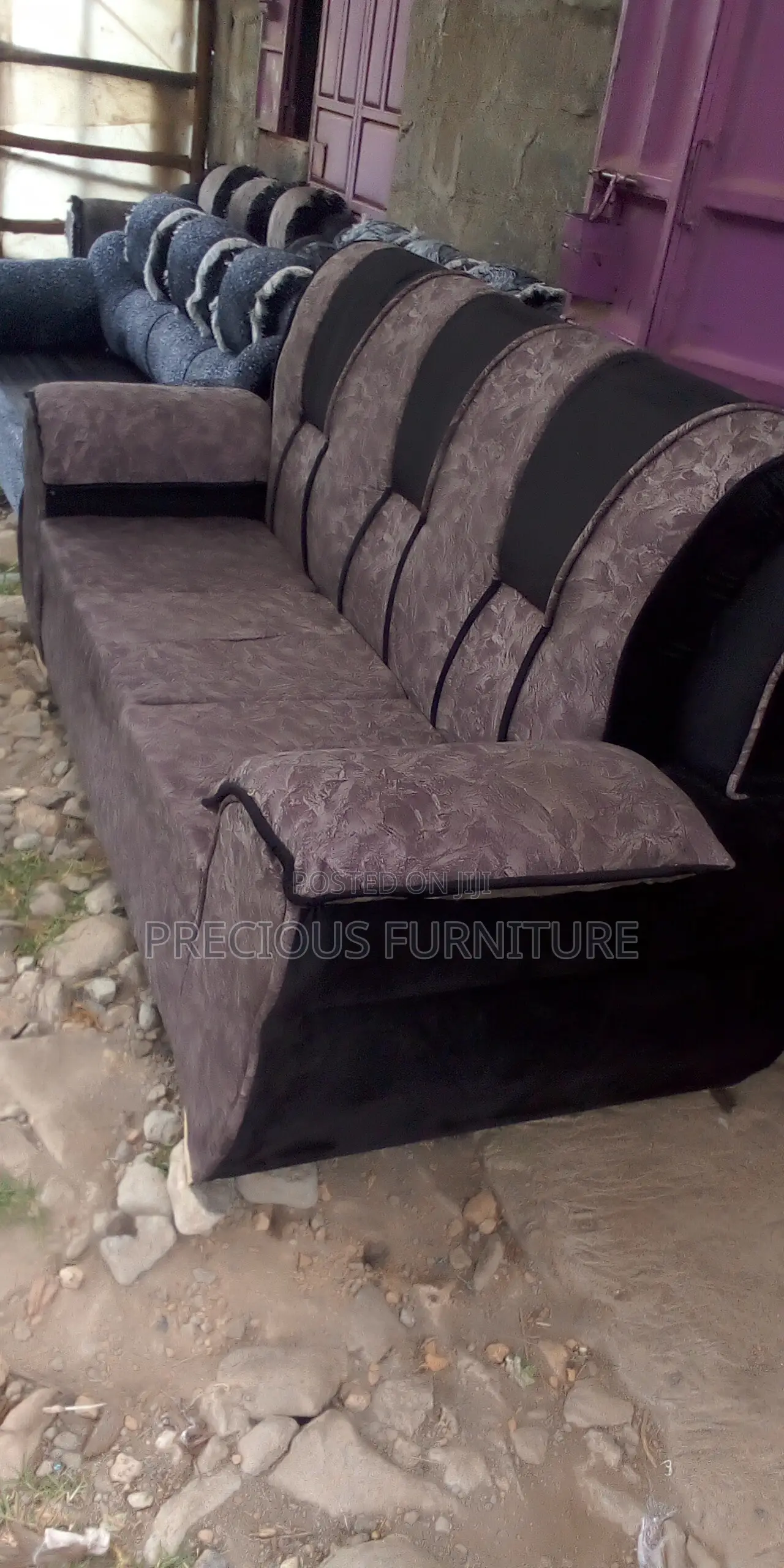 Brown Permanent Sofa Seat