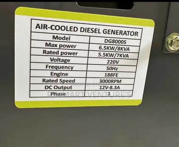 Reliable Diesel Generator 8kva