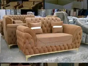 Modern Brown 3 Seater Sofa